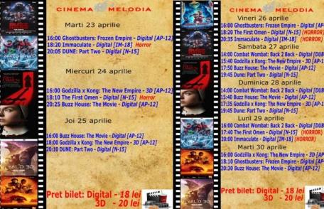 Vezi ce filme vor rula la Cinema „MELODIA” Dorohoi, în săptămâna 23 - 30 aprilie – FOTO