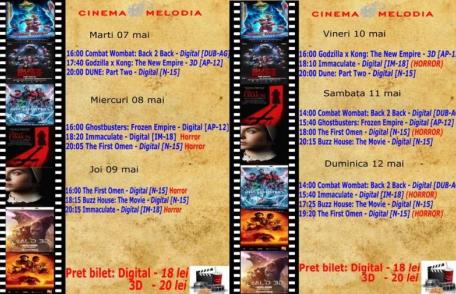 Vezi ce filme vor rula la Cinema „MELODIA” Dorohoi, în săptămâna 7 - 12 mai – FOTO