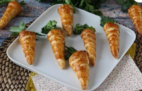 Aperitiv de Paște - Morcovi din foitaj