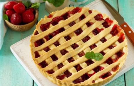 Tartă cu gem de căpșune