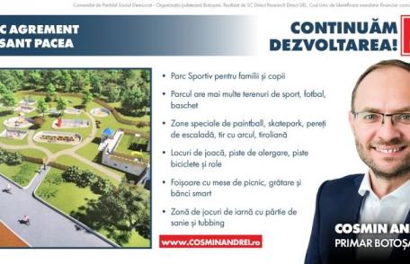 Cosmin Andrei pe șantierul de la Versantul Pacea: „Parcul de agrement cu terenuri de sport pentru copii și familii se deschide până la finalul acestui