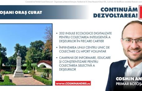 Cosmin Andrei: „Până la finalul acestui mandat vom avea platforme noi pentru colectarea selectivă a deșeurilor în fiecare cartier din oraș”