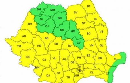 Cod galben de caniculă în aproape toată țara. Județele vizate de atenționarea meteo ANM