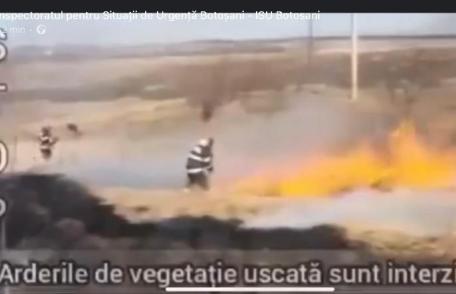 Locuință din Broscăuți salvată de pompieri din calea flăcărilor aprinse pentru distrugerea resturilor vegetale