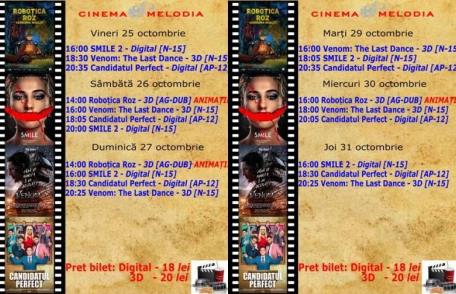 Vezi ce filme vor rula la Cinema „MELODIA” Dorohoi, în perioada 25 – 31 octombrie – FOTO