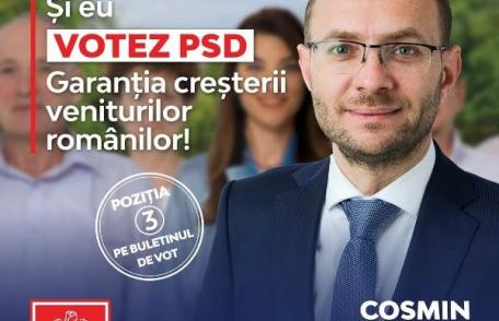 Cosmin Andrei: „Votați candidații PSD la Parlament pentru investițiile din municipiu: Șoseaua nouă de Centură, Drumul expres Botoșani-Suceava, Stadion