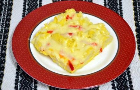 Conopidă cu ardei și cașcaval