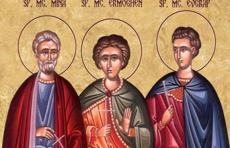 SINAXAR – 10 Decembrie – Sf. Mc. Mina, Ermoghen şi Evgraf