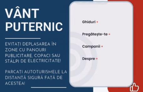 Meteorologii au emis atenționări tip cod galben de intensificări ale vântului, pentru județul Botoșani