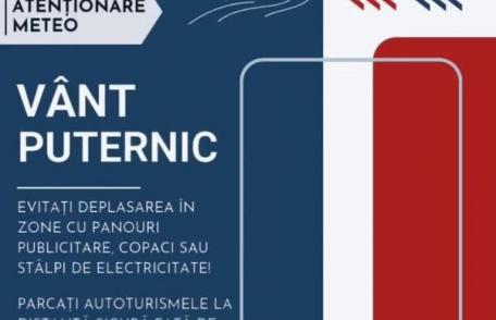 Meteorologii au actualizat prognoza pentru avertizare tip cod galben de instensificări ale vântului în Botoșani