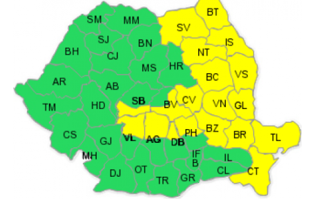 Atenţie! Cod galben de vânt puternic