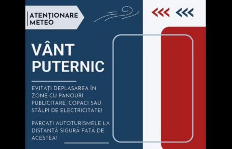 Cod Galben de vânt pentru județul Botoșani a fost prelungit până joi, la ora 23:00