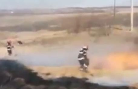 Incendii de vegetație uscată și stuf la Lozna și Sârbi