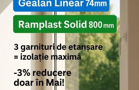 Descoperă noile profile din portofoliul Design Aur Therm. Doar în luna Mai: primești 3% reducere la ferestrele și ușile comandate!