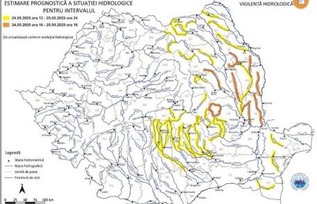 Cod galben prelungit și risc de inundații pe râul Jijia și afluenții acestuia