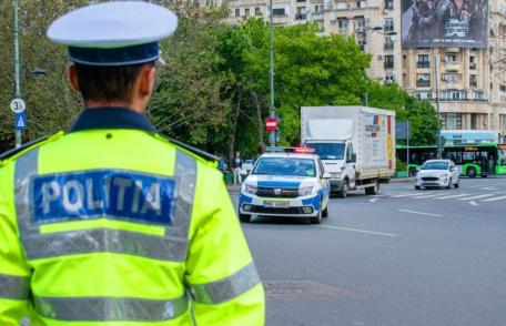 Auto neînmatriculat depistat în trafic de polițiști pe Calea Națională