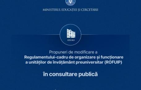Ministerul Educației a lansat în consultare publică modificări ale ROFUIP