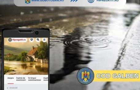 Atenție, Cod galben de ploi pentru județul Botoșani!