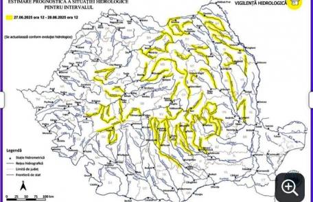 Cod Galben de inundații pe râurile Siret, Jijia și afluenții acestuia