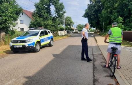 Biciclist sub influența alcoolului, sancționat de polițiști