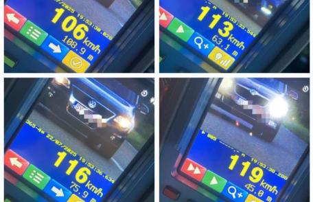 Acțiune pentru prevenirea accidentelor rutiere produse pe fondul vitezei excesive. 24 de permise de conducere reținute 