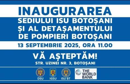 Pompierii botoșăneni își inaugurează noul sediu chiar de Ziua Pompierilor din România