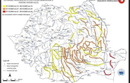 Cod Galben de inundații pe râul Jijia și afluenții acestuia