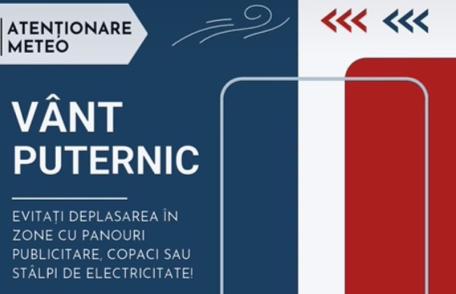 Atenționare Cod Galben de vânt pentru județul Botoșani