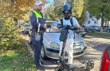 Acțiune pentru prevenirea accidentelor rutiere în care sunt implicați utilizatorii de trotinete electrice
