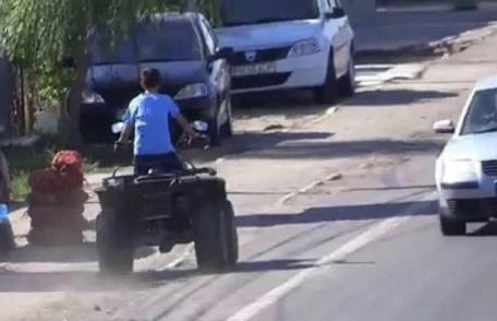 Depistat de polițiști în trafic la volanul unui ATV, fără a deține permis de conducere