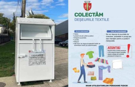 Primăria Dorohoi pune la dispoziția cetățenilor trei containere speciale pentru colectarea deșeurilor textile