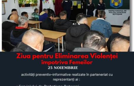 Activități preventive desfășurate de polițiști cu ocazia Zilei Internaționale pentru Eliminarea Violenței Împotriva Femeilor