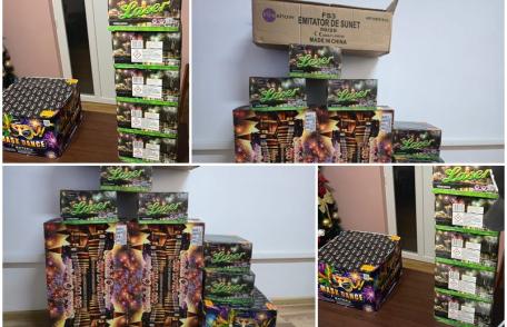 Articole pirotehnice ridicate de către polițiști