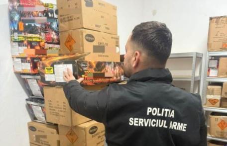 Peste o tonă jumătate de articole pirotehnice confiscate de polițiștiii botoșăneni