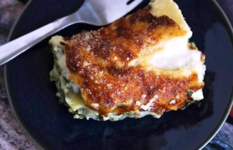 Lasagna cu ricotta și spanac