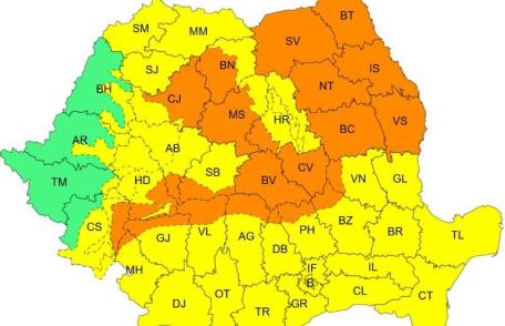 Atenție! Cod portocaliu de vânt pentru județul Botoșani