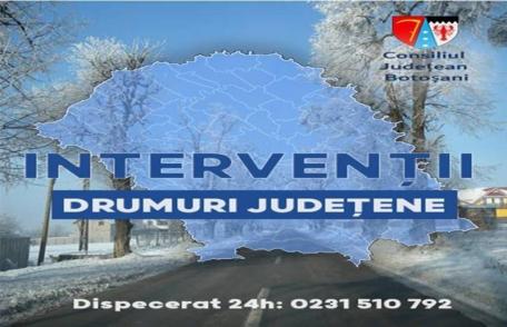 Consiliul Judeţean Botoșani informează că pe raza judeţului Botoșani nu există drumuri judeţene blocate