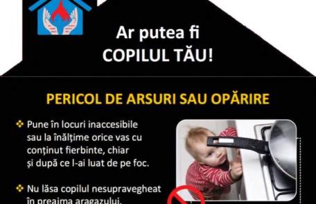 Aveți grijă de copiii dumneavoastră! Nu îi lăsați singuri în bucătărie!
