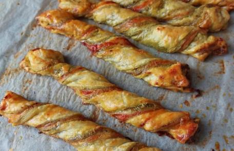 Baghete răsucite cu mozzarella