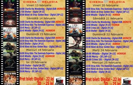 Vezi ce filme vor rula la Cinema „MELODIA” Dorohoi, în perioada 13 februarie – 1 martie – FOTO