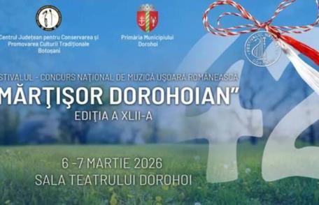 Festivalul Național de Muzică Ușoară Românească „Mărțișor Dorohoian” – În 2026, celebrăm tinerețea și talentul și aducem EUROVISION la Dorohoi!