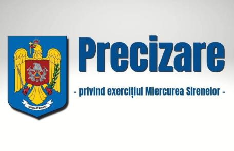 ISU Botoșani: Anunț privind exercițiul „Miercurea sirenelor”
