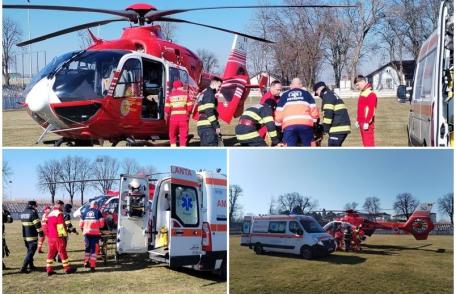 Bărbat în stare gravă preluat de elicopterul SMURD de la Dorohoi