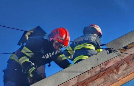 Casă salvată de la incendiu datorită intervenției promptă a pompierilor
