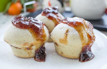 Brioșe de post cu dulceață de prune