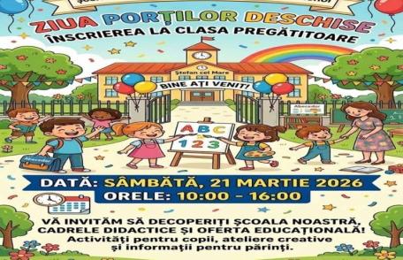 Școala Gimnazială „Ștefan cel Mare” Dorohoi anunță deschiderea perioadei de înscriere pentru clasa pregătitoare