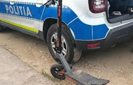Alcoolemie uriașă depistată la un tânăr care se deplasa pe trotinetă
