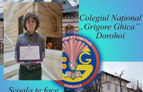 Mențiune la Olimpiada Națională de Filosofie - Elev de la Colegiul Național „Grigore Ghica” Dorohoi