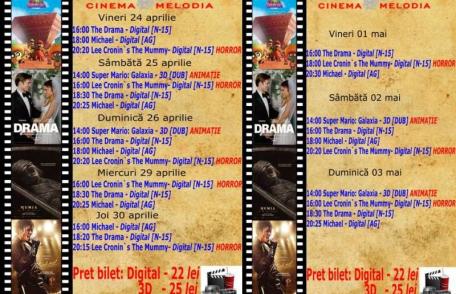 Vezi ce filme vor rula la Cinema „MELODIA” Dorohoi, în perioada 24 aprilie – 3 mai - FOTO