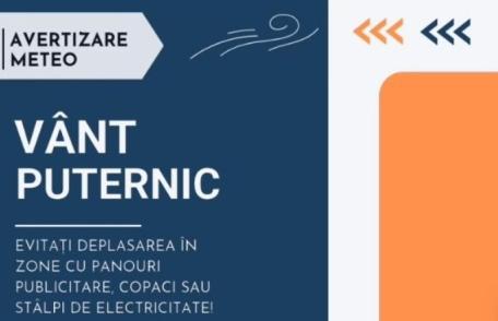 Atenție! Cod Portocaliu de vânt pentru județul Botoșani